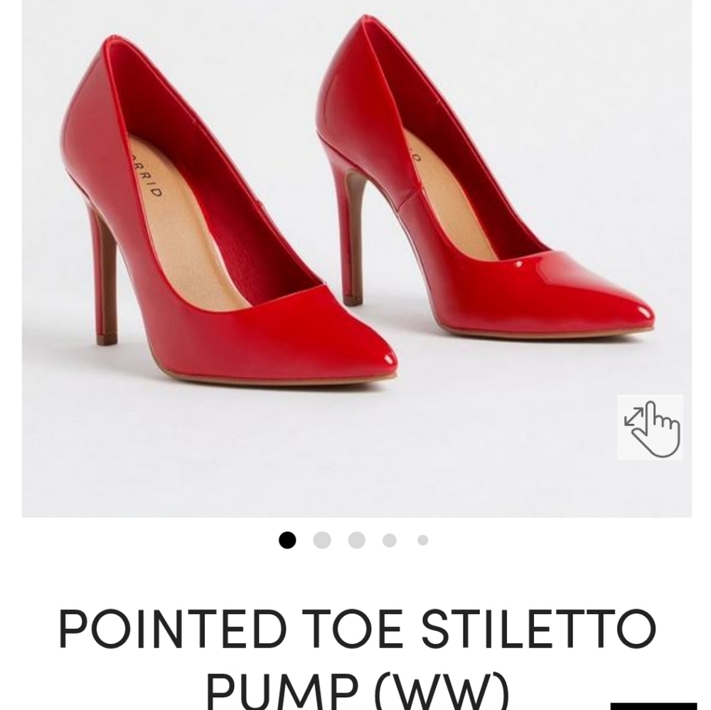 NWTS POINTED TOE STILETTO PUMP (WW) RED sz 9.5